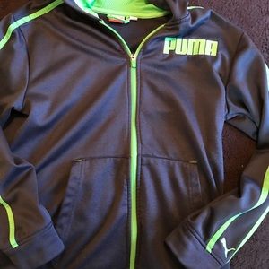 Boys zip up puma hoodie